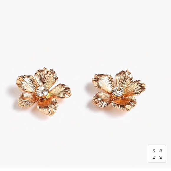 J. Crew Isla Pansy Earrings Rose Gold - Picture 2 of 4